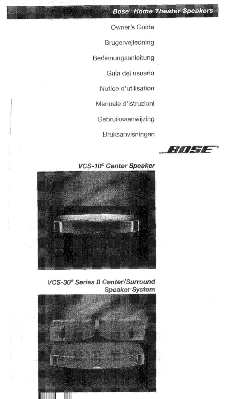 Bose VCS-10 User manual