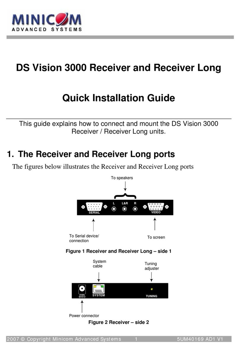 Minicom DS Vision 3000 Quick installation guide