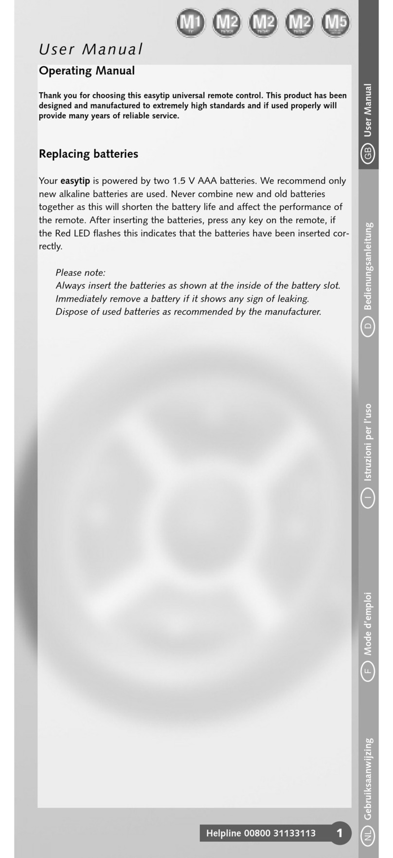 Ruwido easytip series user manual