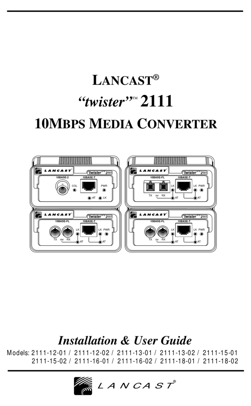 LANCAST twister 2111-12-01 Installation & user guide