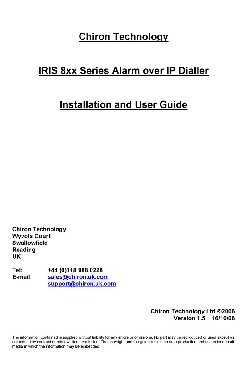 Chiron Technology IRIS 8xx Series User manual