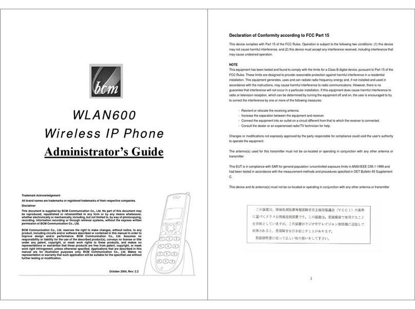 BCM WLAN600 Service manual