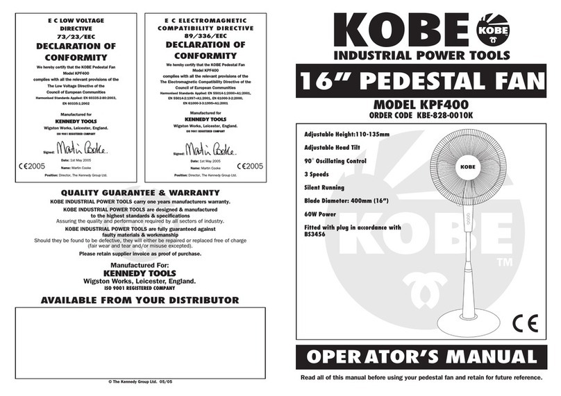 KOBE KPF400 User manual