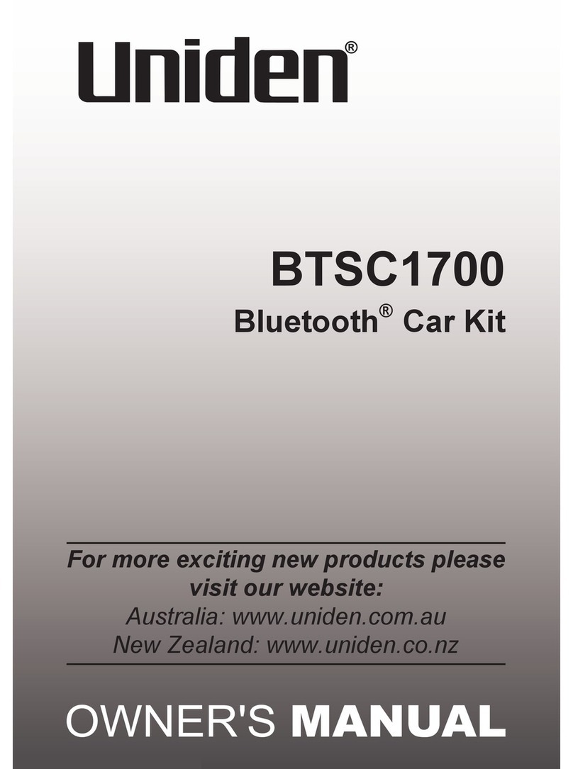 Uniden BTSC1700 owner's manual