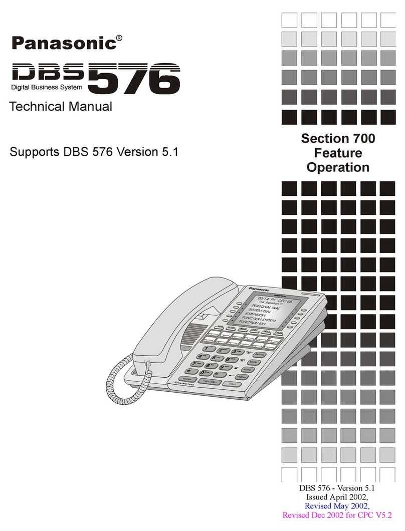 Panasonic DBS 576 User manual