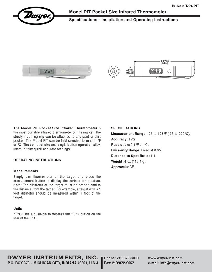 Dwyer Instruments PIT Installation and operating instructions