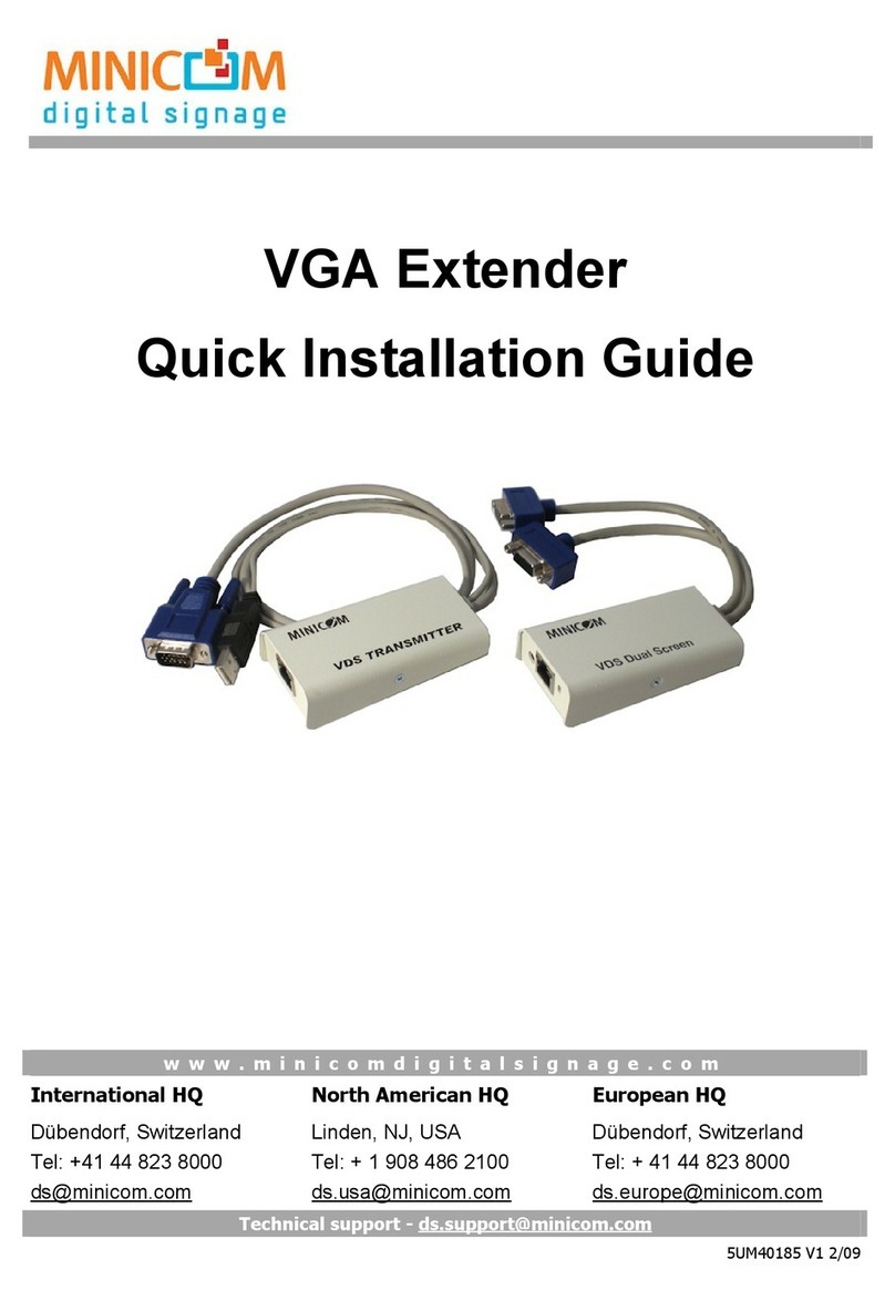 Minicom VGA Extender User manual