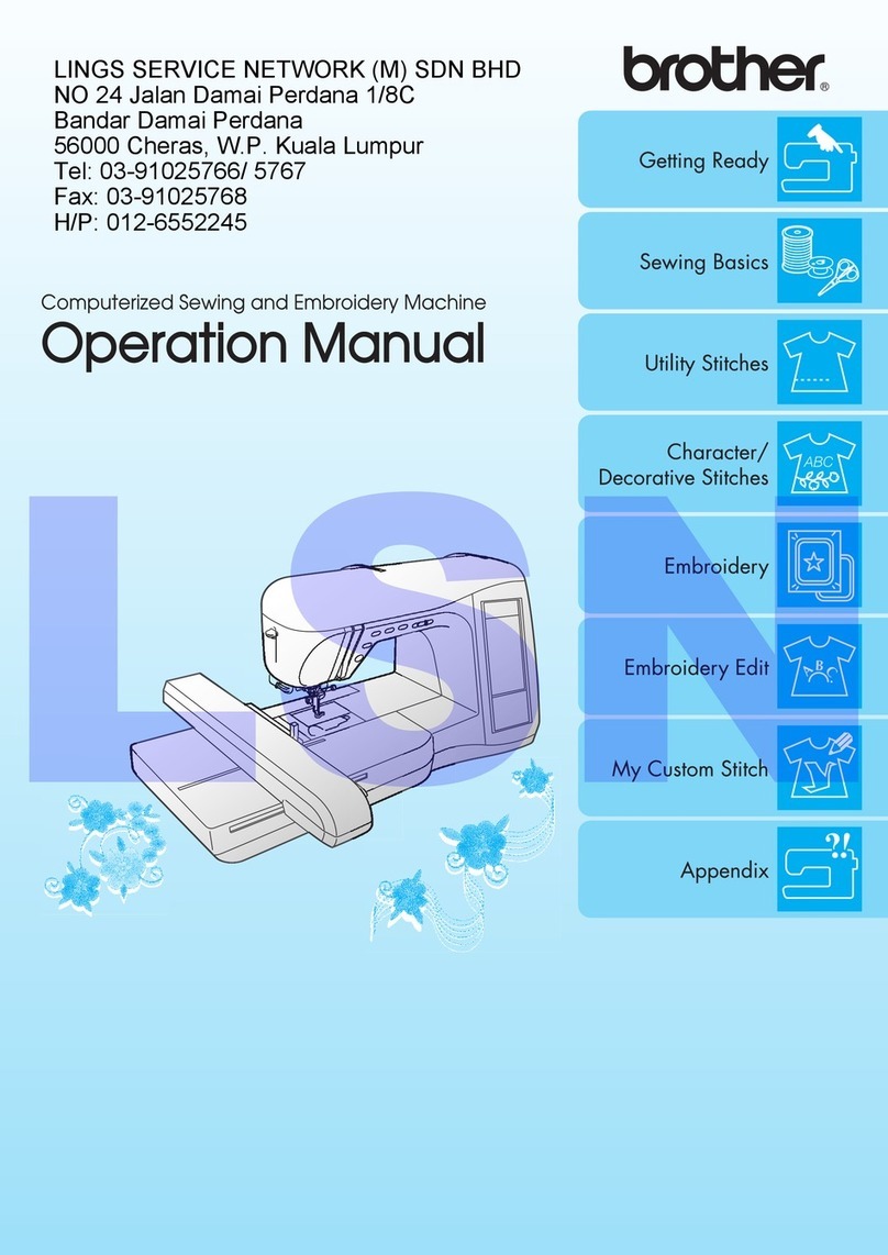 Brother Computerized Embroidery Sewing Machine Operation manual