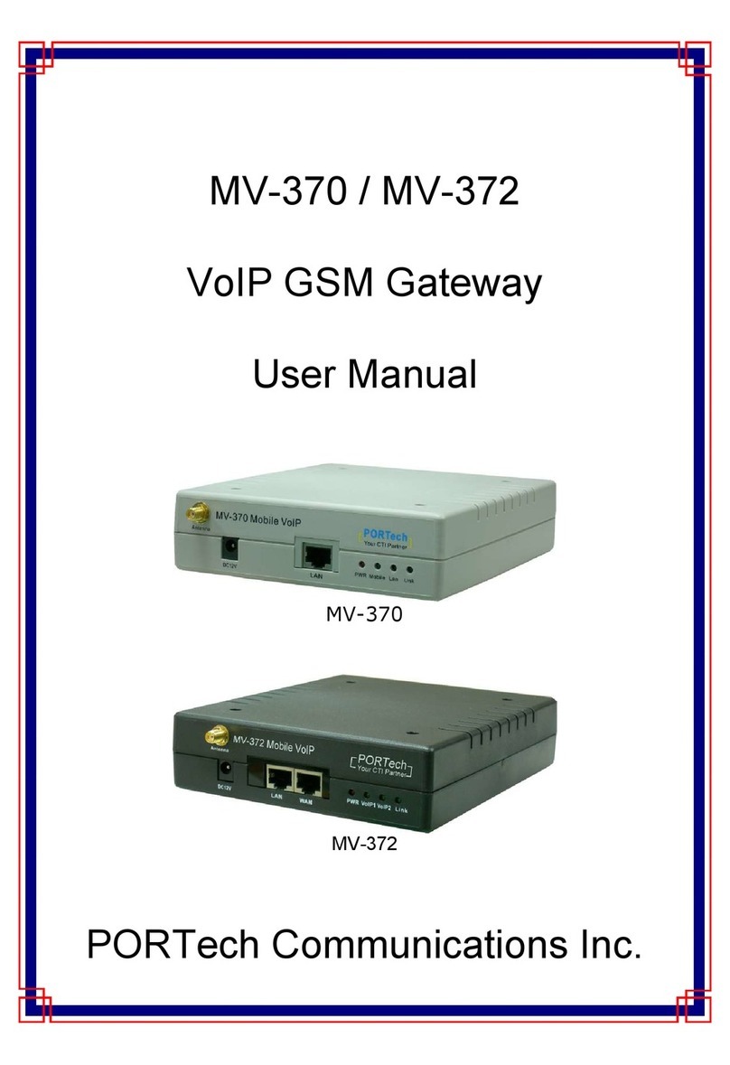 Portech MV-372 User manual