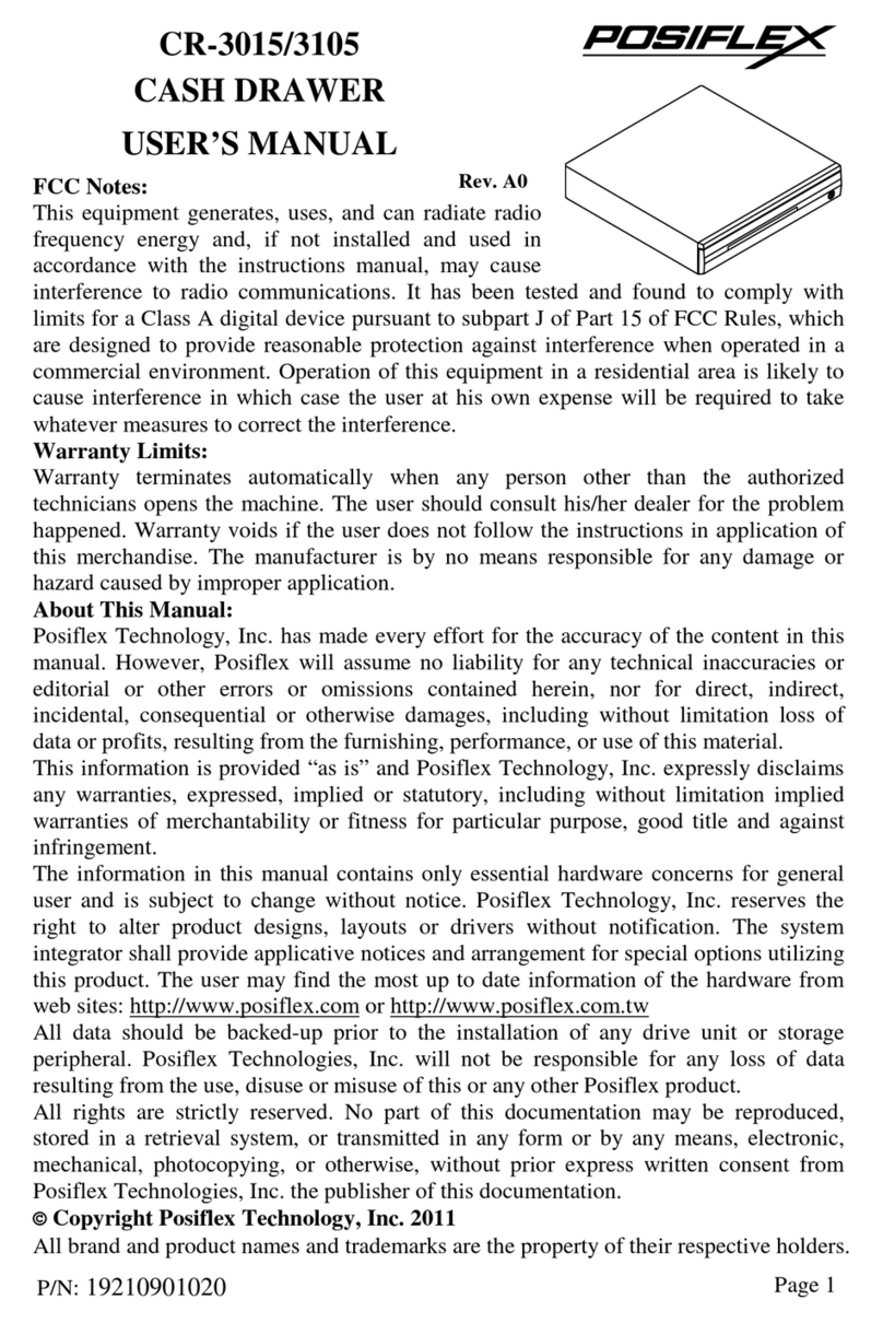 POSIFLEX CR-3015 user manual