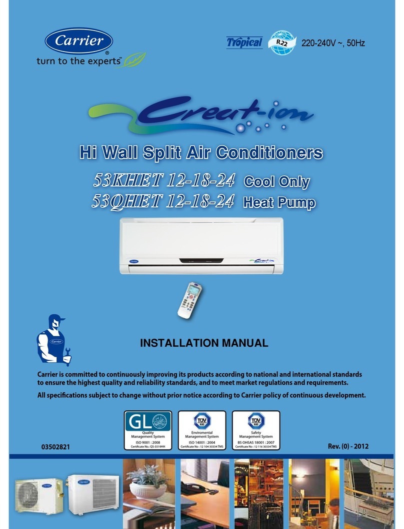 Carrier 53KHET 12 User manual