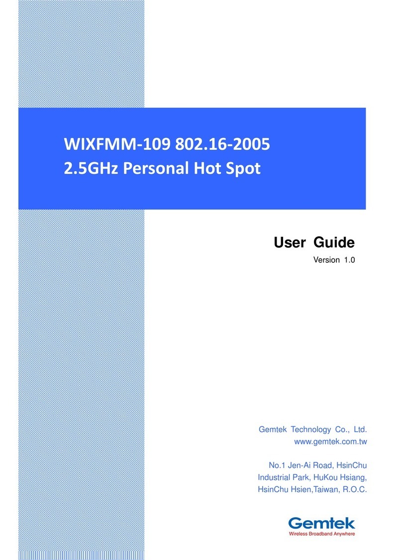 Gemtek Systems WIXFMM-109 User manual