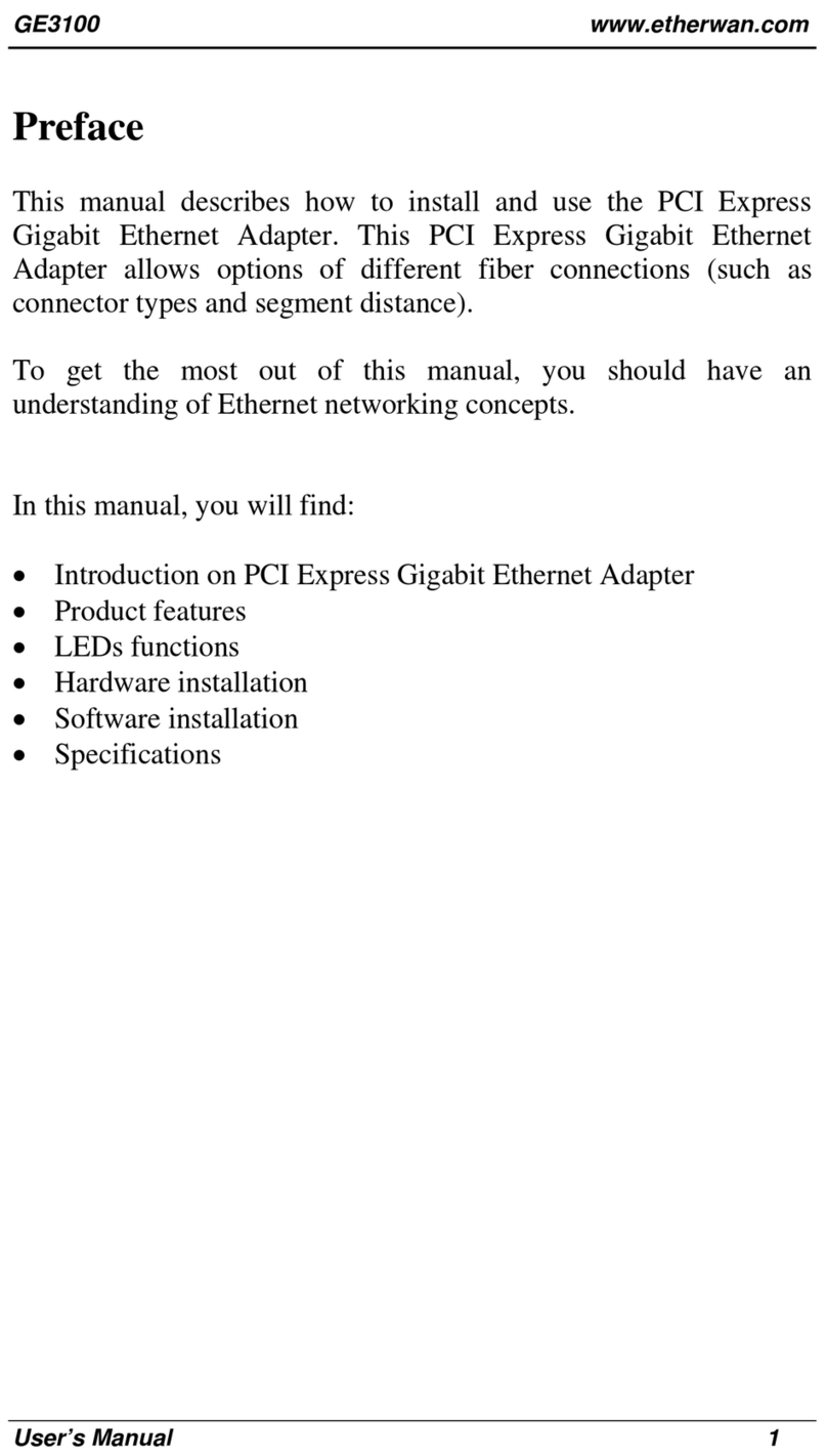 EtherWAN GE3100 User manual