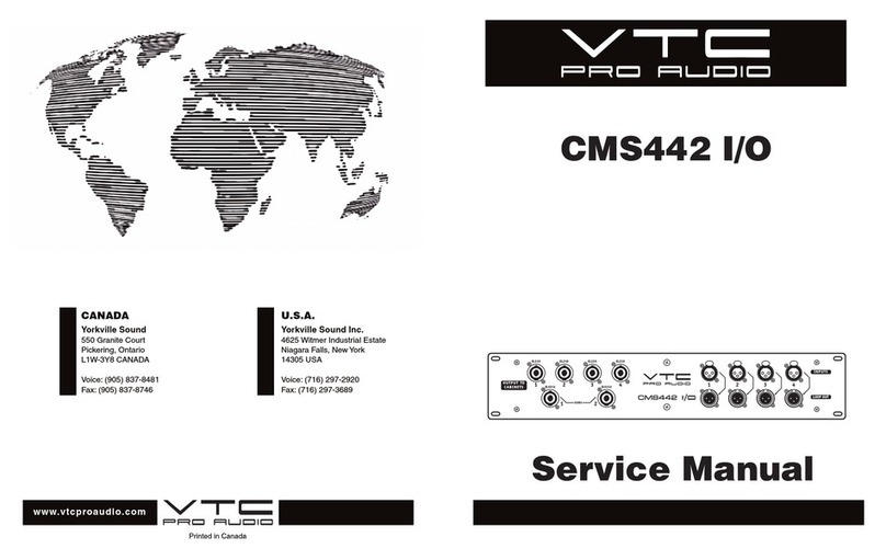 VTC Pro Audio CMS442 I/O User manual