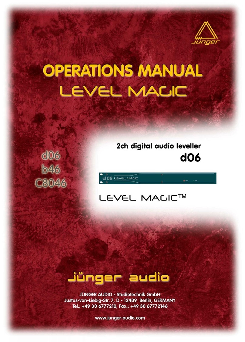 junger Level magic d06 Operation manual