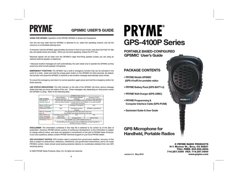PRYME Radio Product GPSMIC user guide