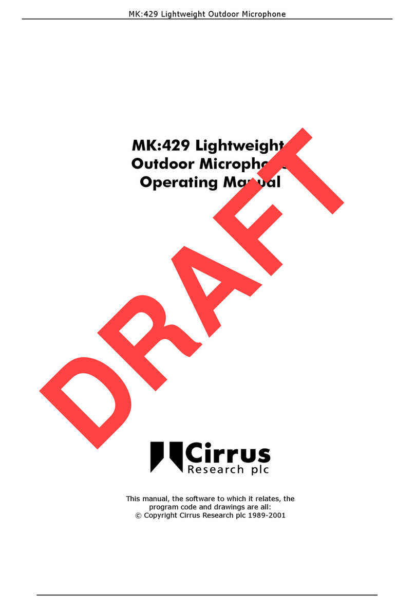 Cirrus MK:429 operating manual
