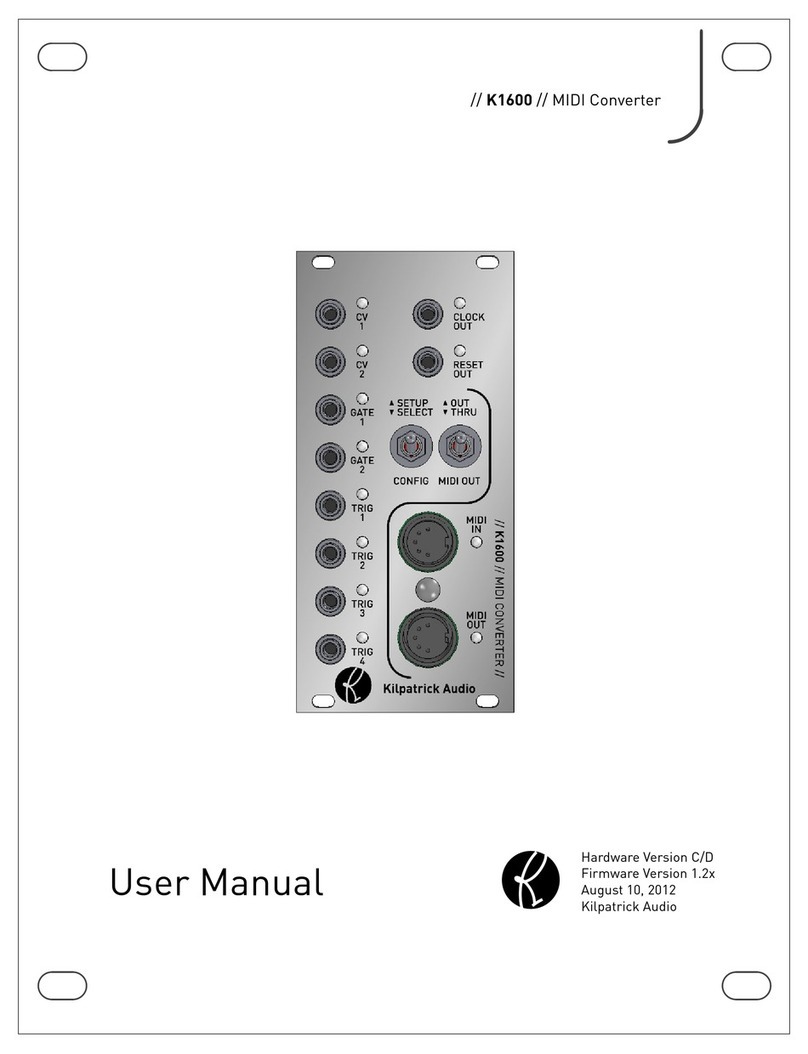 Kilpatrick Audio K1600 user manual