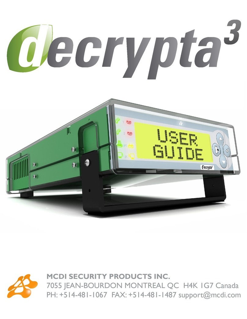 MCDI Decrypta3 User manual