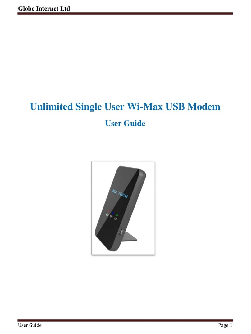 Globe Internet Unlimited Single User Wi-Max USB Modem User manual