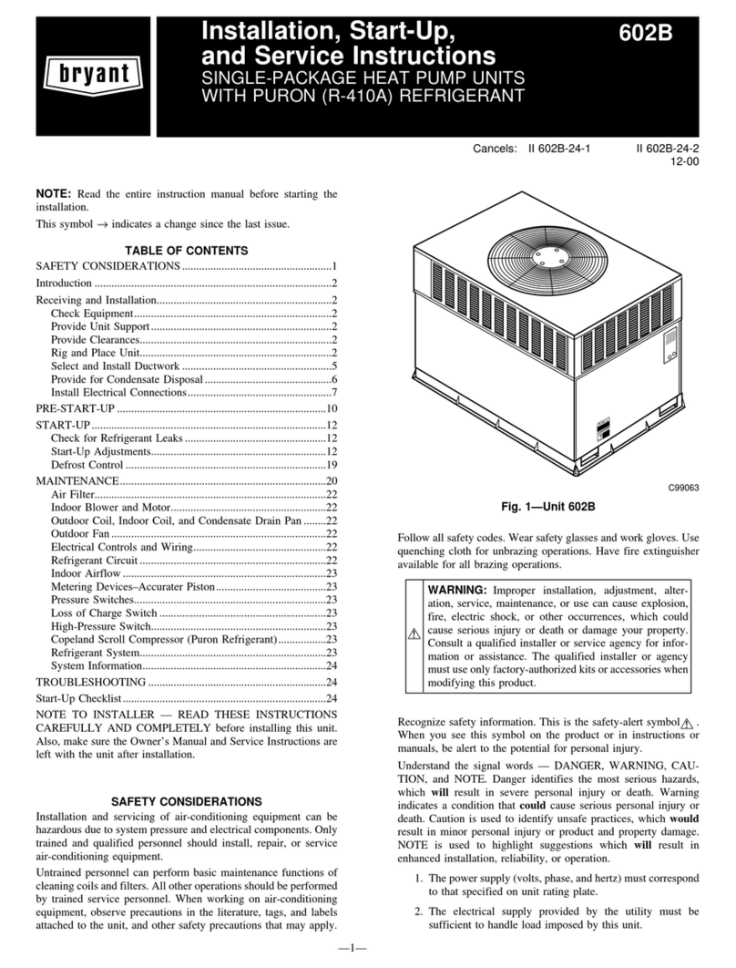 Bryant 302B Dimensions and installation guide
