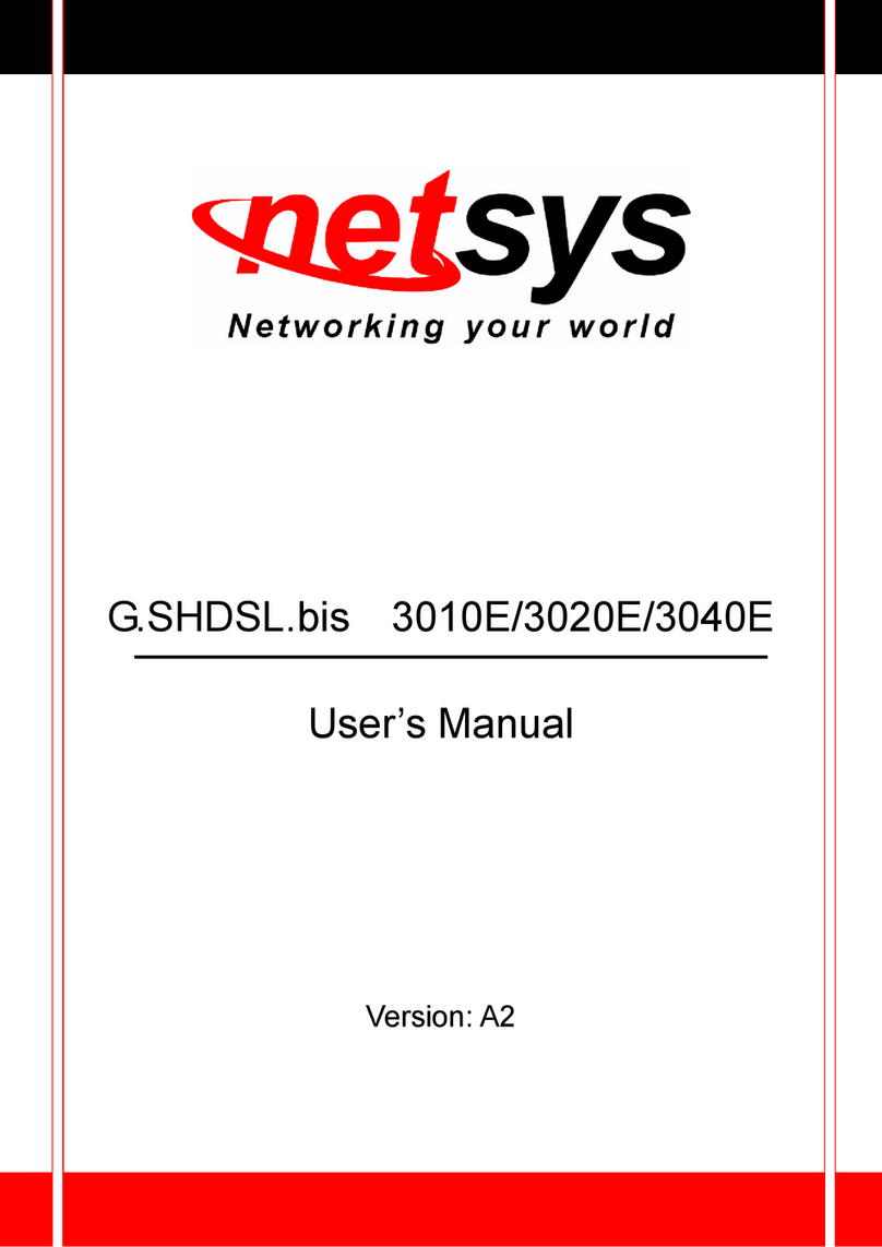 netsys G.SHDSL.bis 3010E user manual
