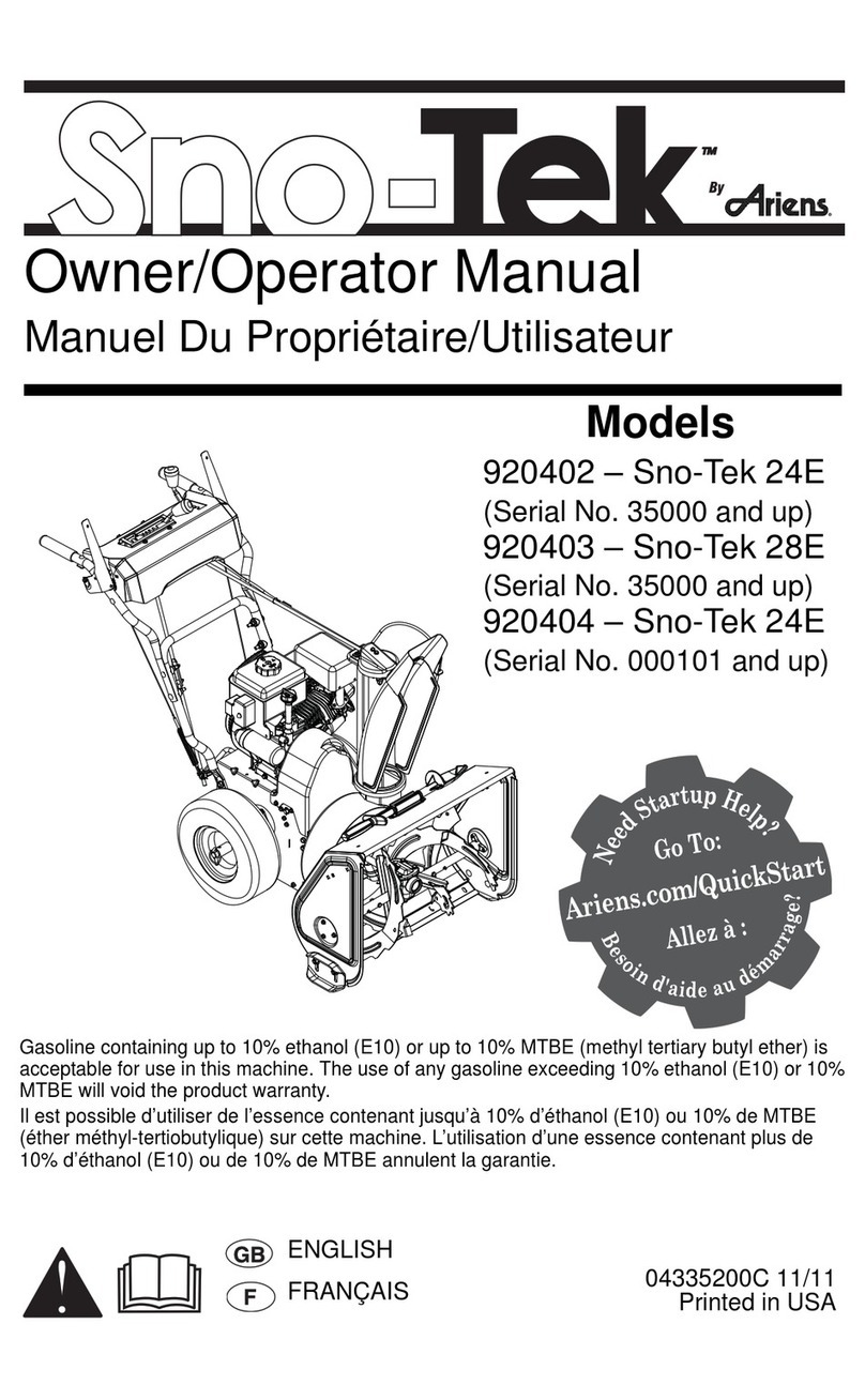Sno-Tek 24E Operation manual