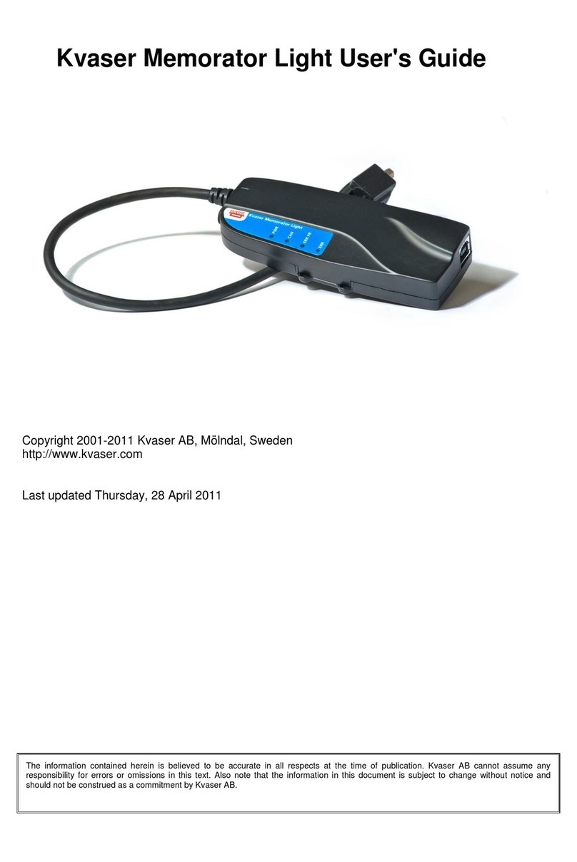Kvaser Memorator Light User manual