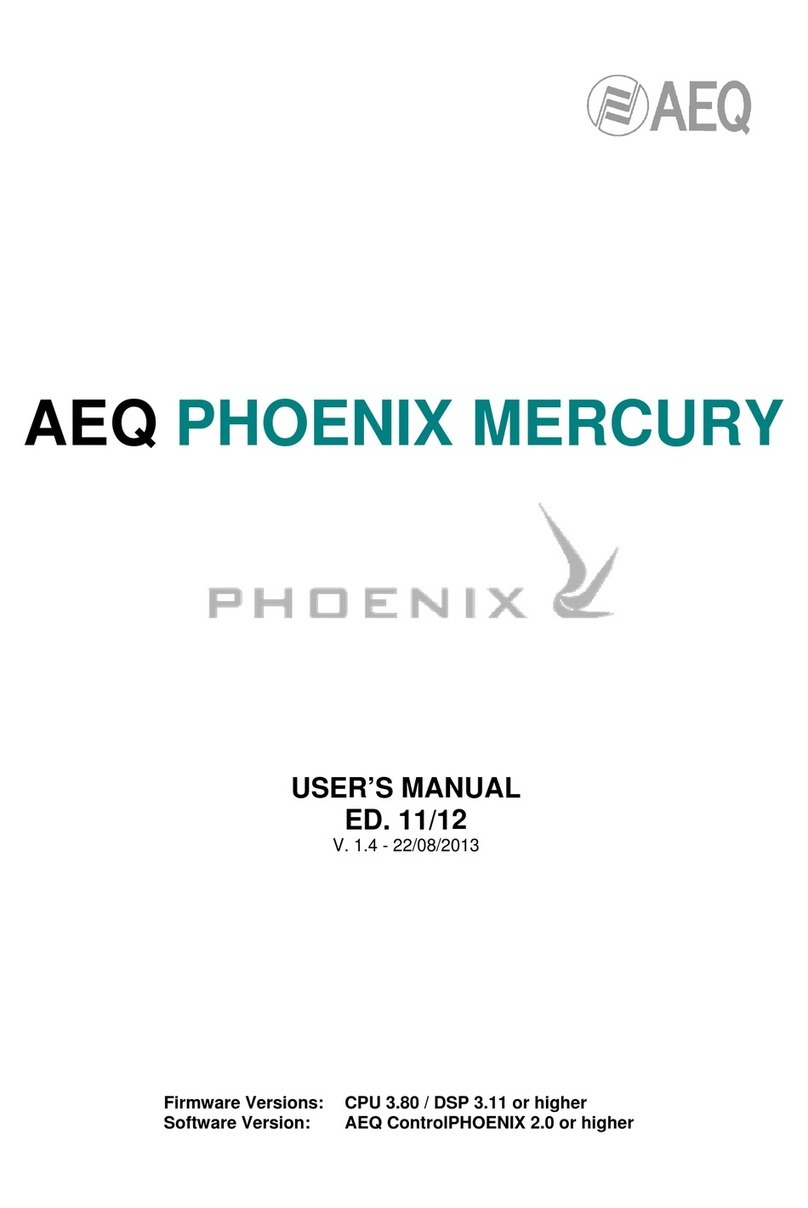 AEQ PHOENIX MERCURY user manual AEQ PHOENIX MERCURY user manual