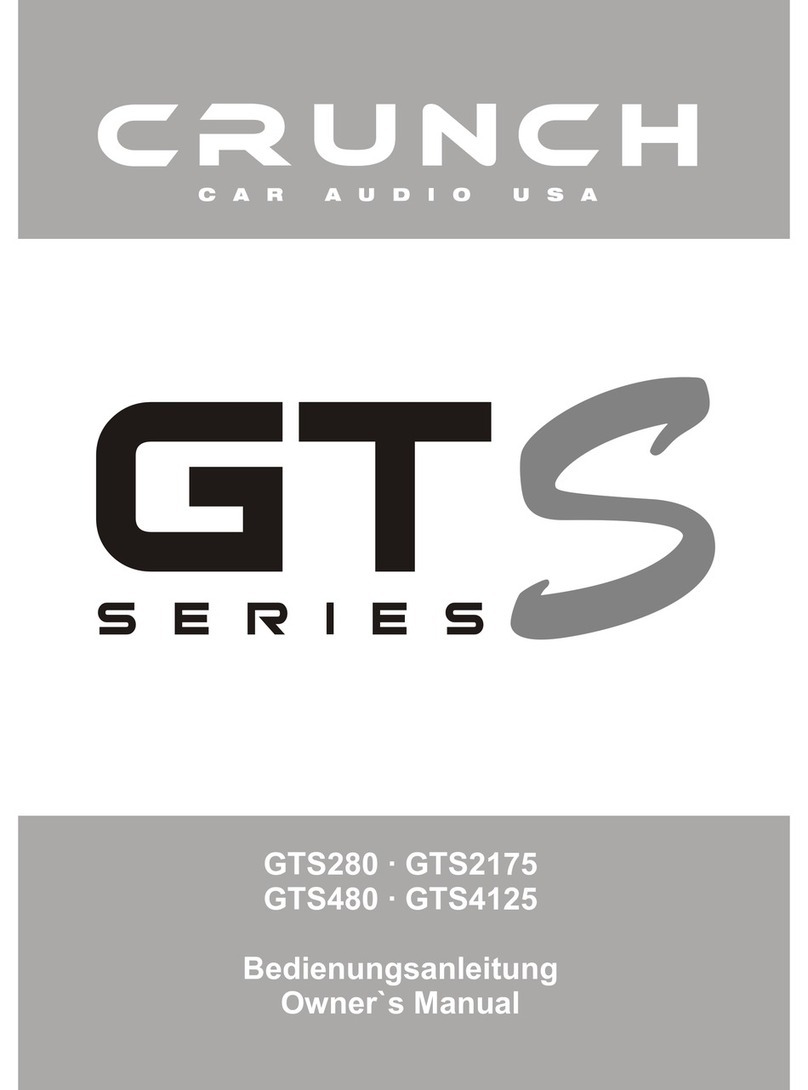 Crunch GTS280 owner's manual