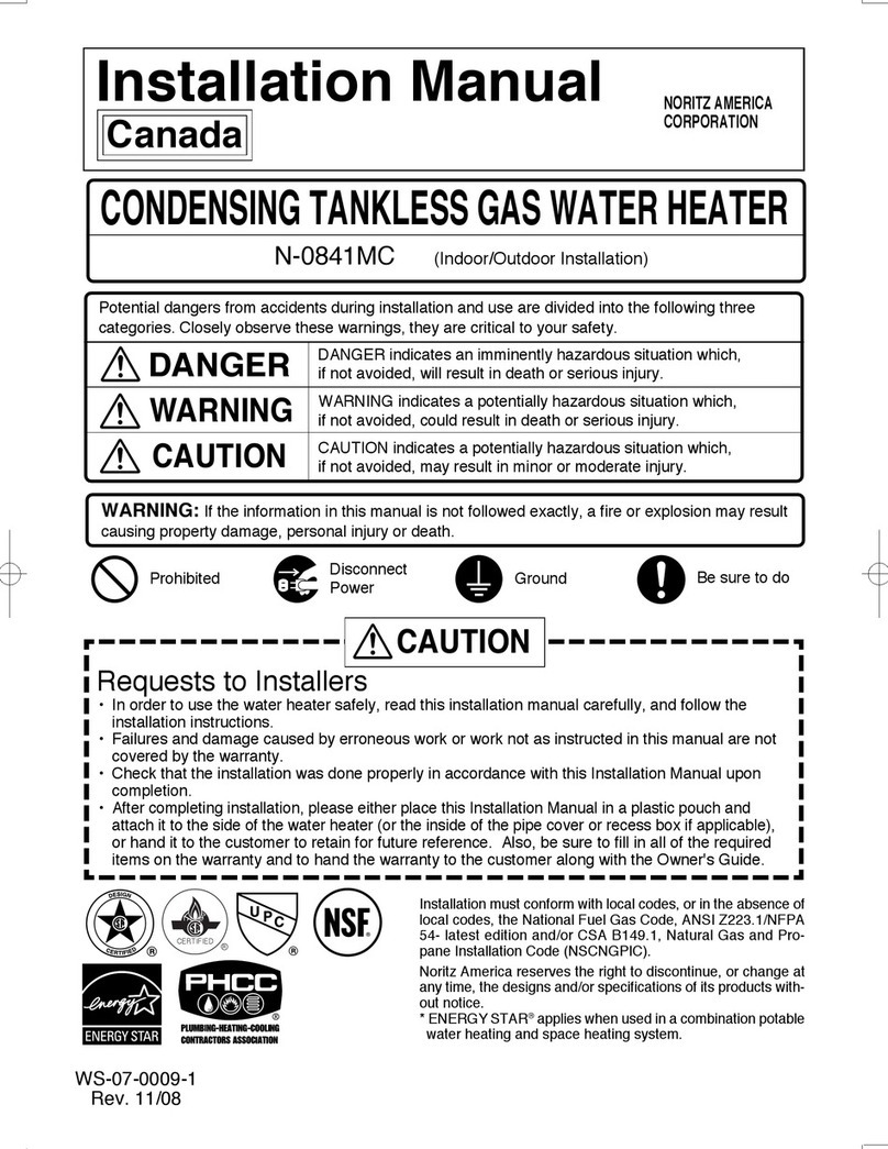 Noritz N-0841MC installation manual
