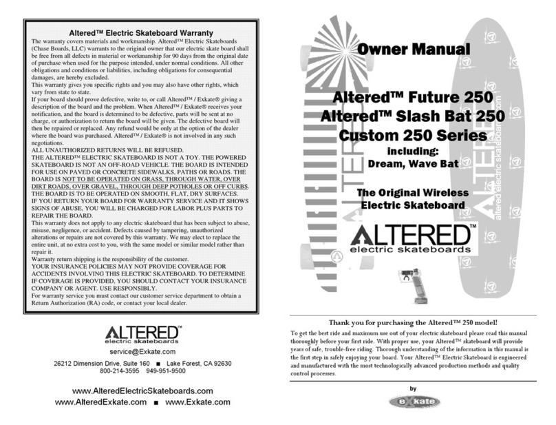 Altered Future 250 owner's manual