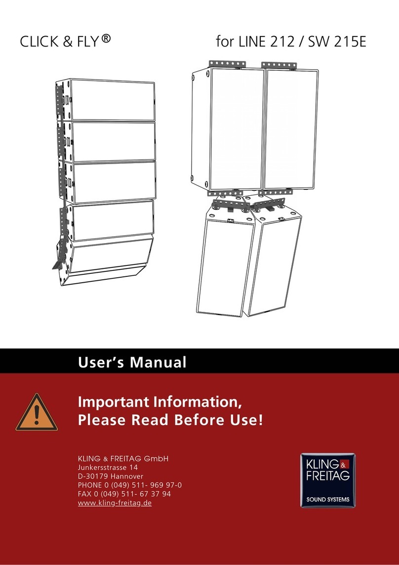 KLING & FREITAG Line 212 user manual