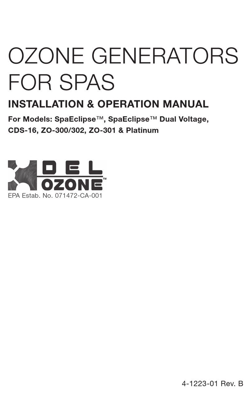 Del ozone CDS-16 Installation & operation manual
