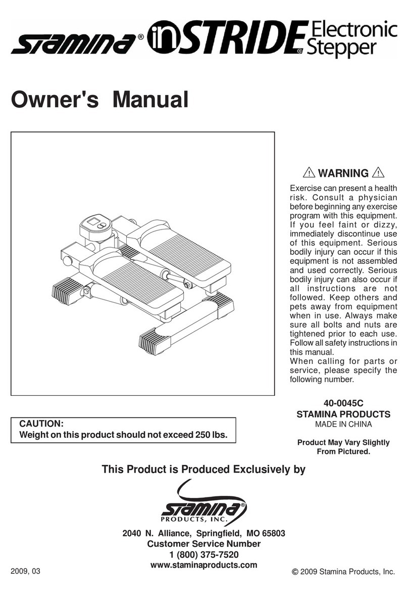 Stamina inStride owner's manual