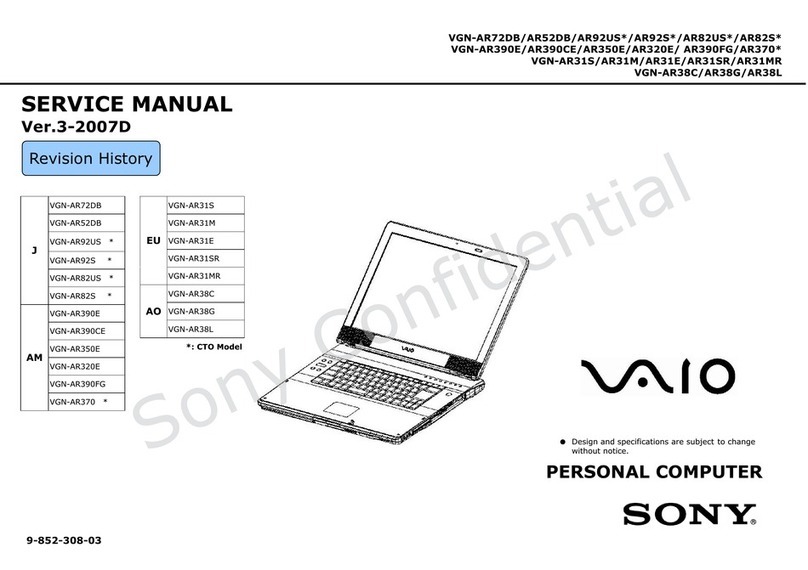 Sony Vaio VGN-AR72DB User manual