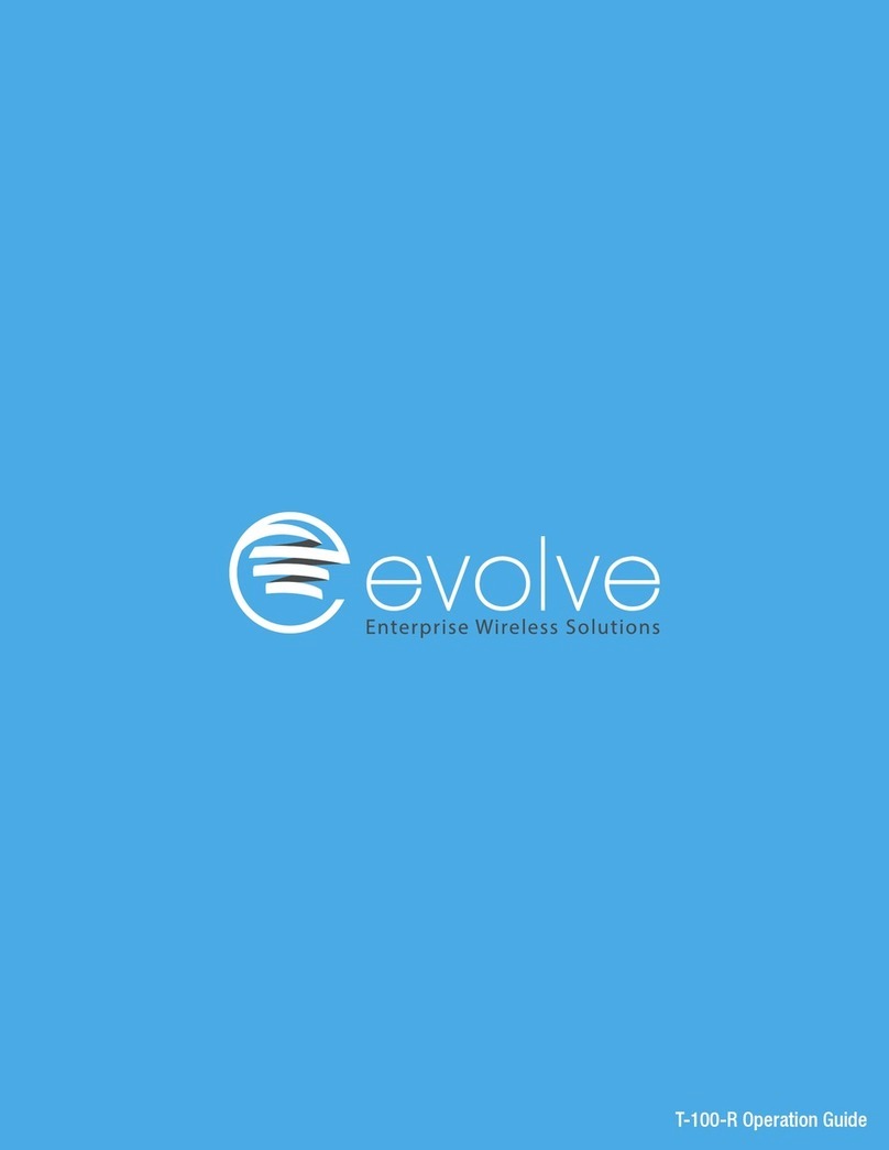Evolve T-100-R Operation guide