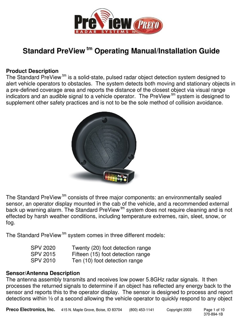 Preview Preco Standard PreView Operating manual/installation manual