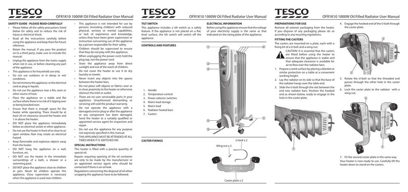 Tesco OFR1K10 user manual