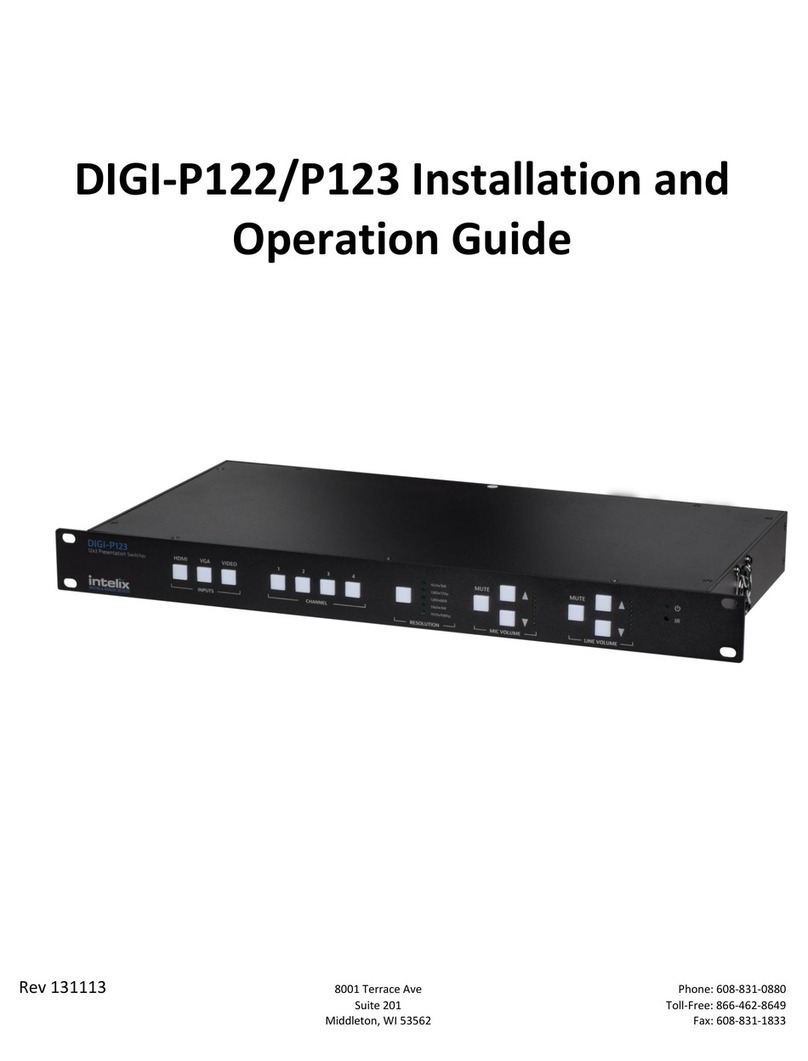 Intelix DIGI-P122 Operation guide