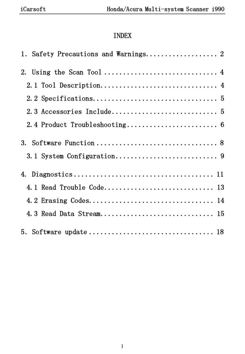 iCarsoft Honda/Acura Multi-system Scanner i990 user guide