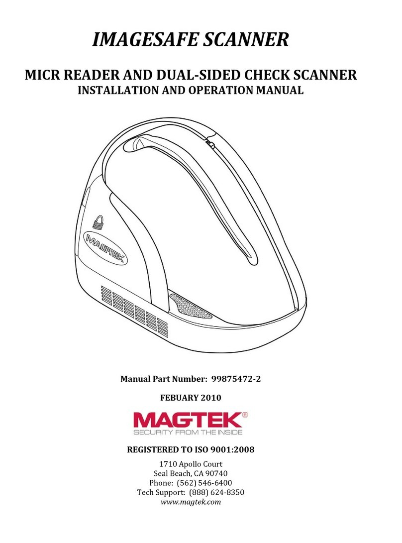 Magtek IMAGESAFE Installation and operation manual