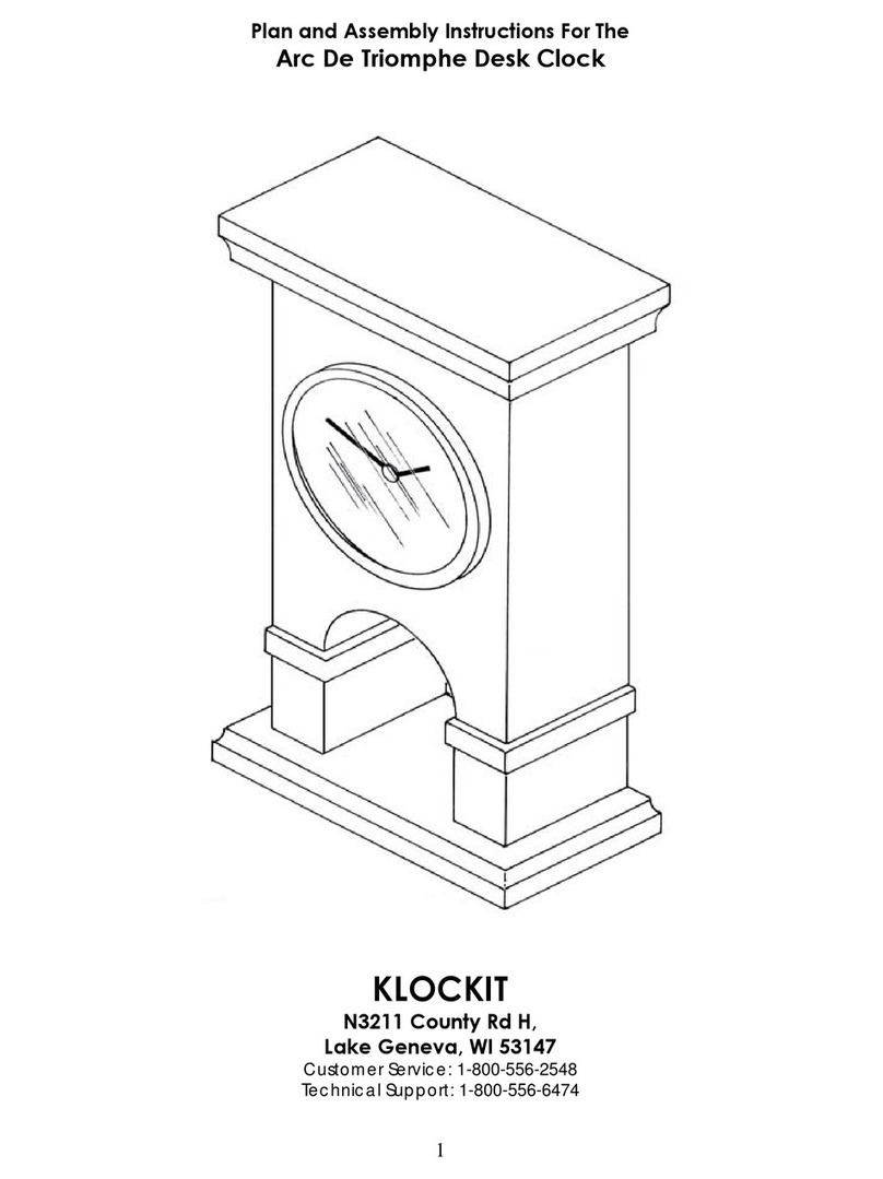 KLOCKIT Arc De Triomphe Desk Clock Plan and assembly instructions for the KLOCKIT Arc De Triomphe Desk Clock Plan and assembly instructions for the