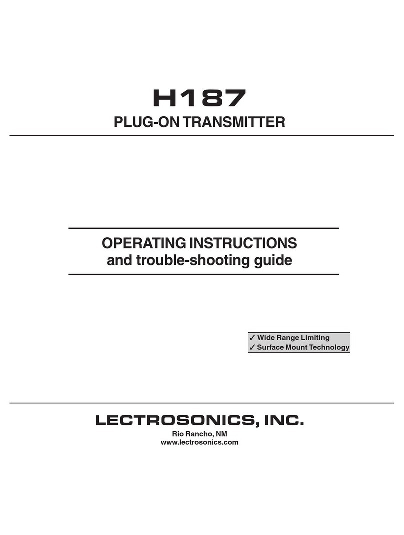 Lectrosonics H187 Operating instructions and troubleshooting guide