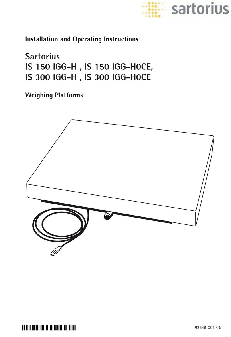 Sartorius IS 300 IGG-H Installation and operating instructions Sartorius IS 300 IGG-H Installation and operating instructions