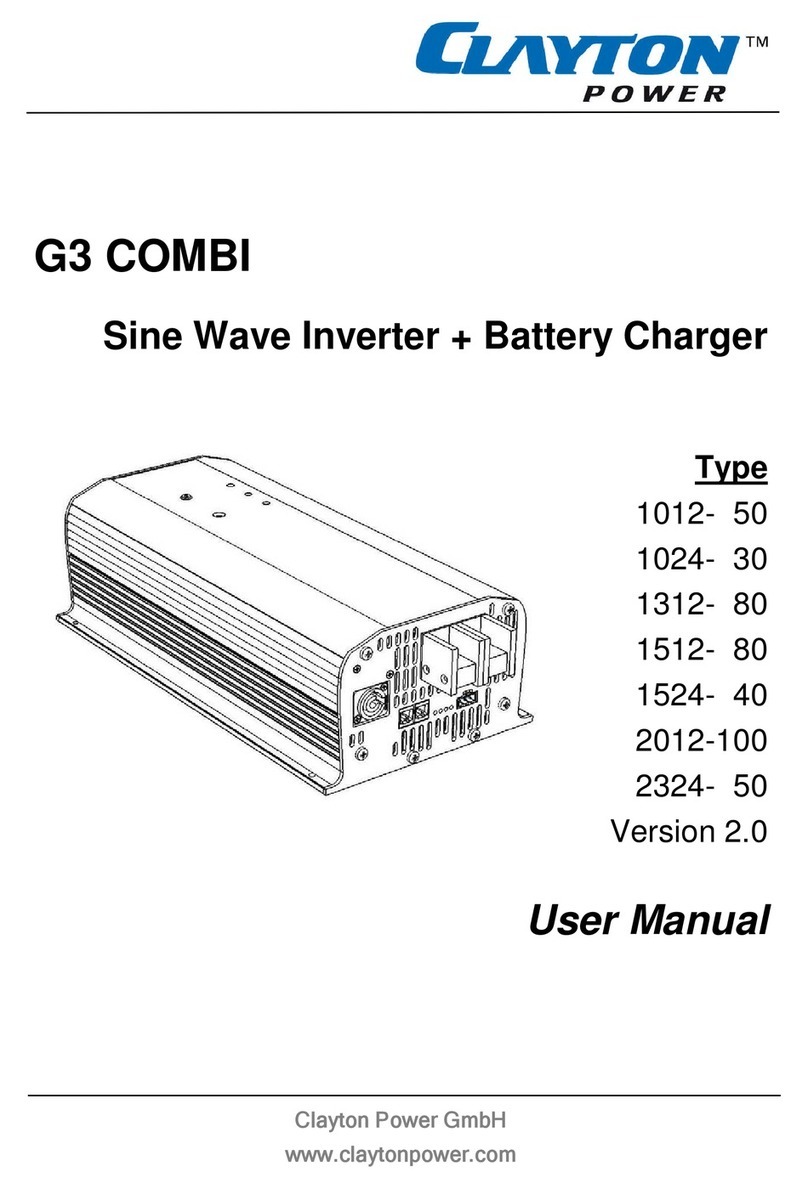 Clayton Power G3 COMBI user manual