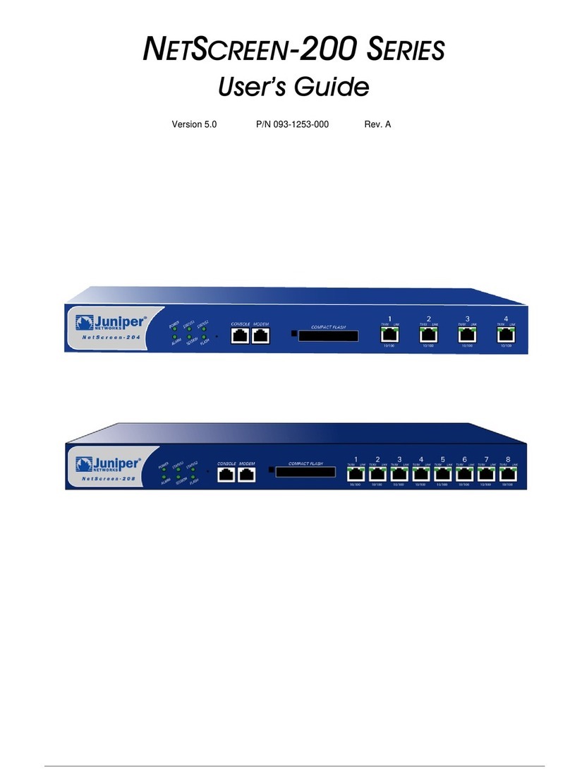 Juniper NetScreen-204 User manual Juniper NetScreen-204 User manual