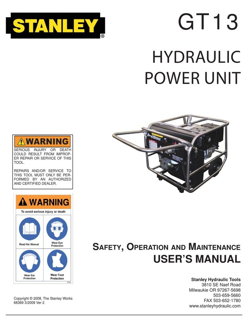 Stanley GT13 Safety, operation and maintenance user's manual