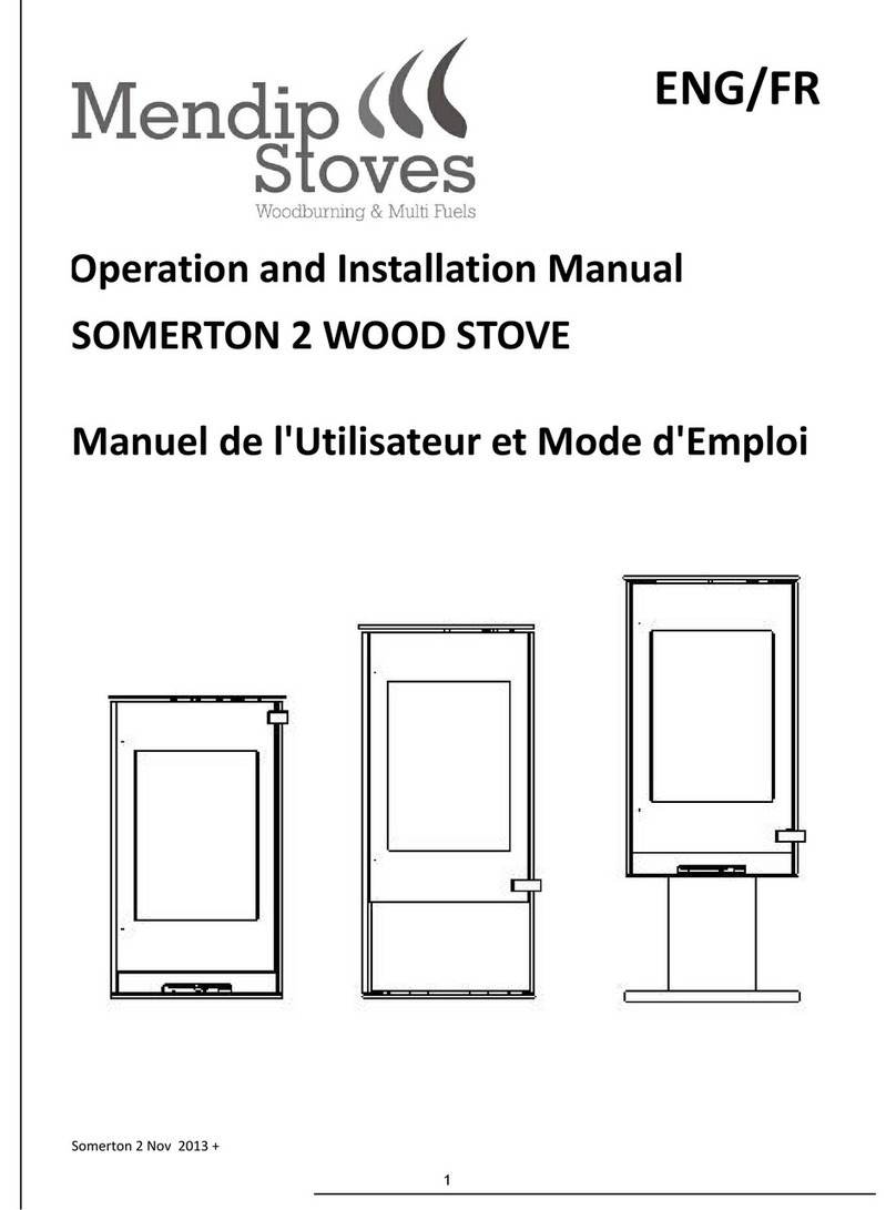 Mendip Stoves SOMERTON 2 PEDESTAL Operation and installation manual