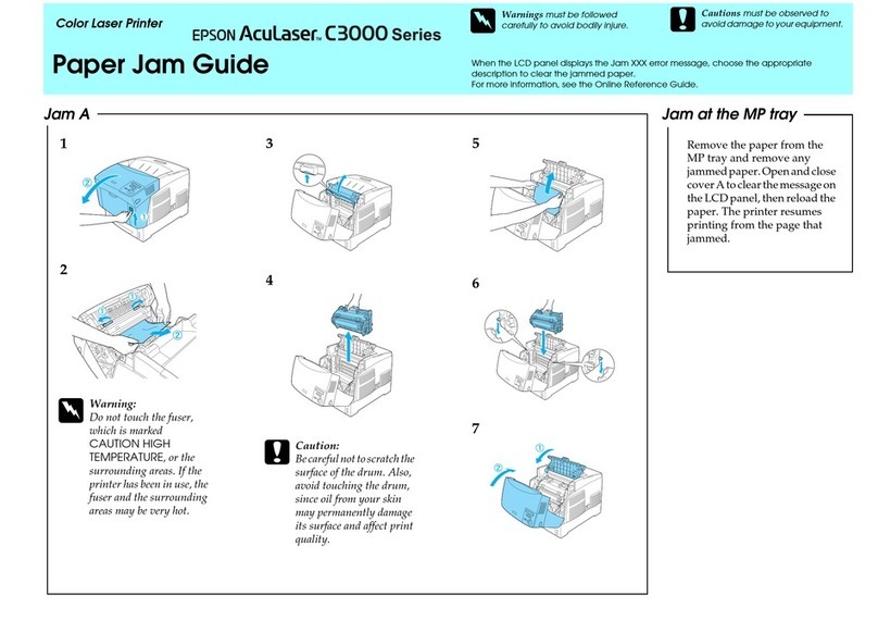 Epson AcuLaser C3000 Series Quick reference guide